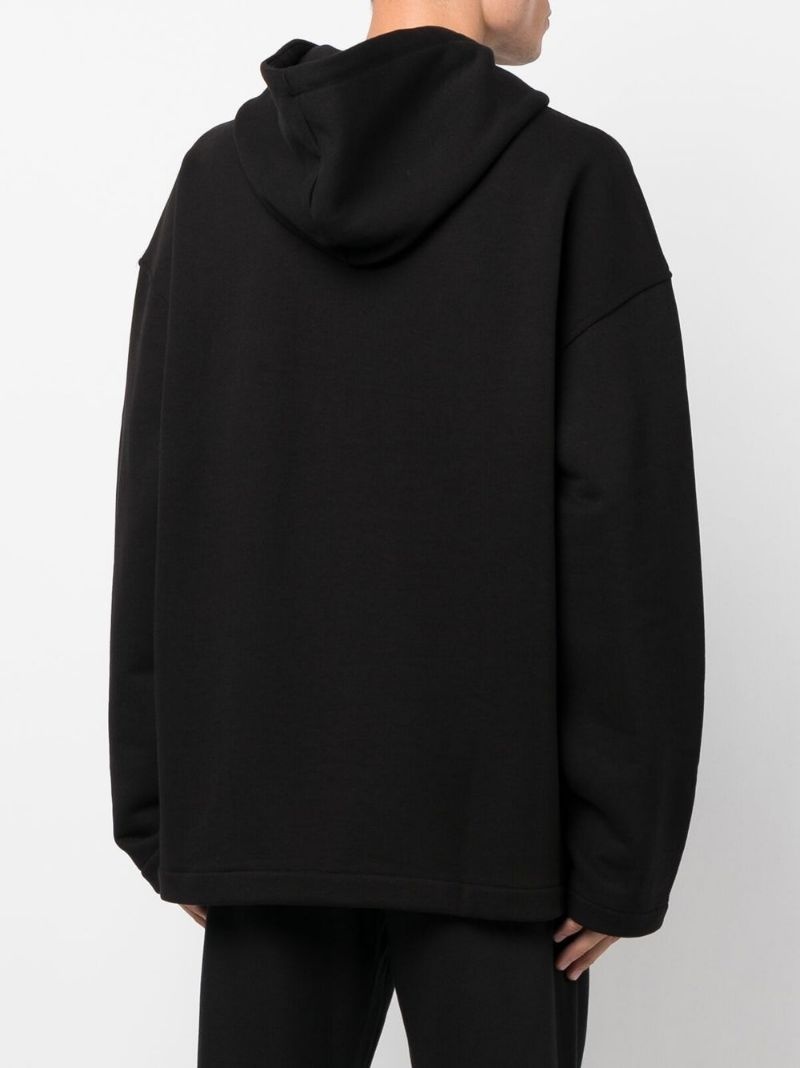 graphic-print drop-shoulder hoodie - 4