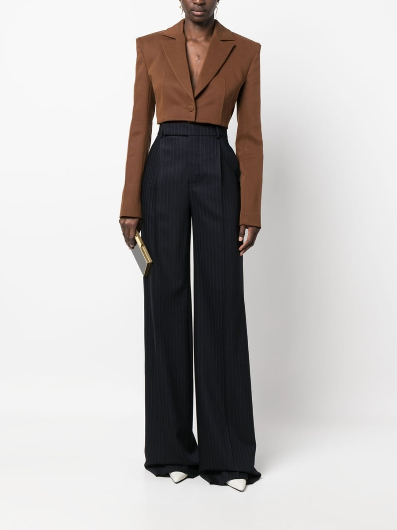 SAINT LAURENT high-waist pinstripe trousers outlook