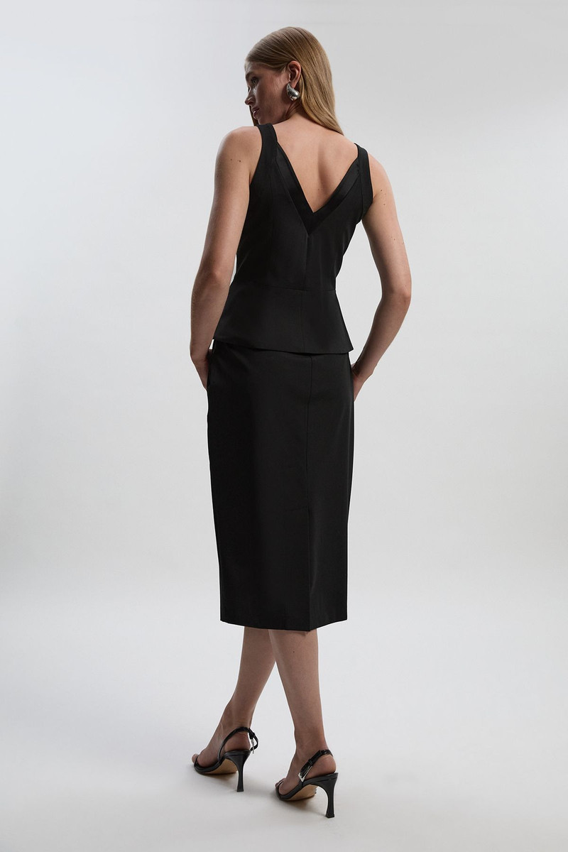 Tailored Tux High Waisted Pencil Skirt 5