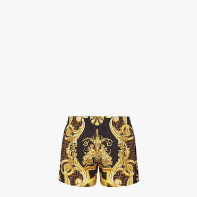 FENDI Fendace multicolor nylon shorts outlook