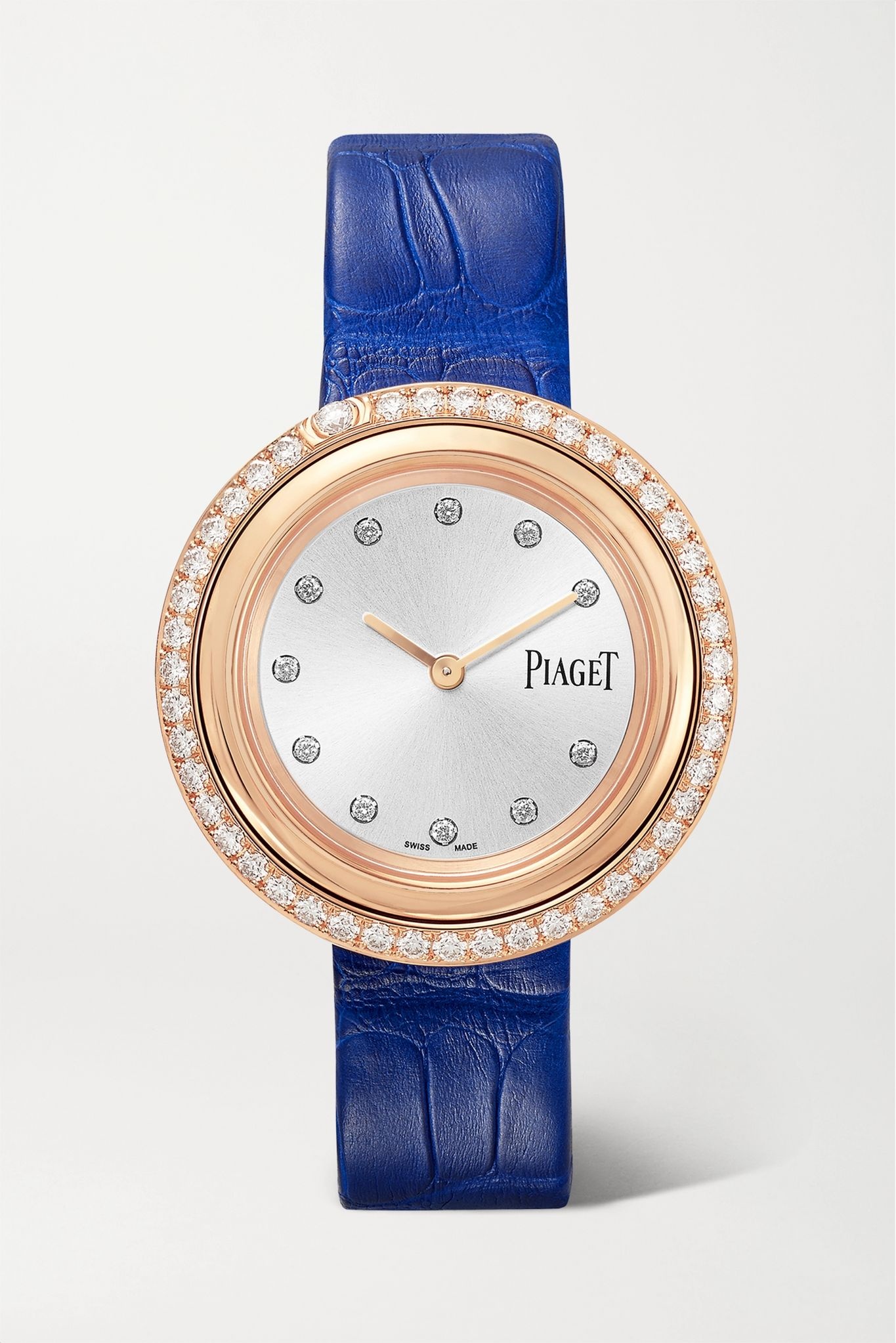 Possession 34mm 18-karat rose gold, alligator and diamond watch - 1