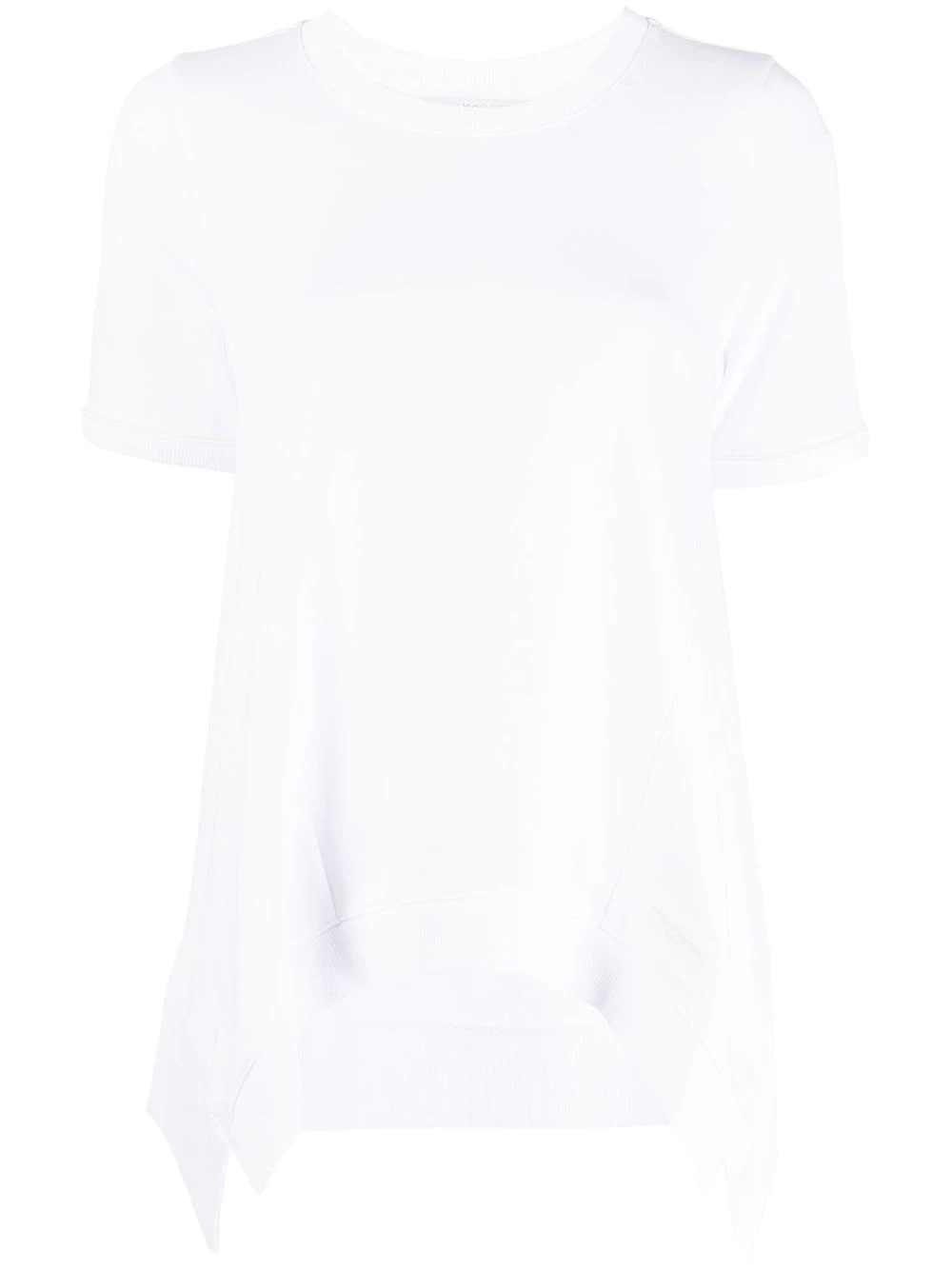 waterfall-hem T-shirt - 1