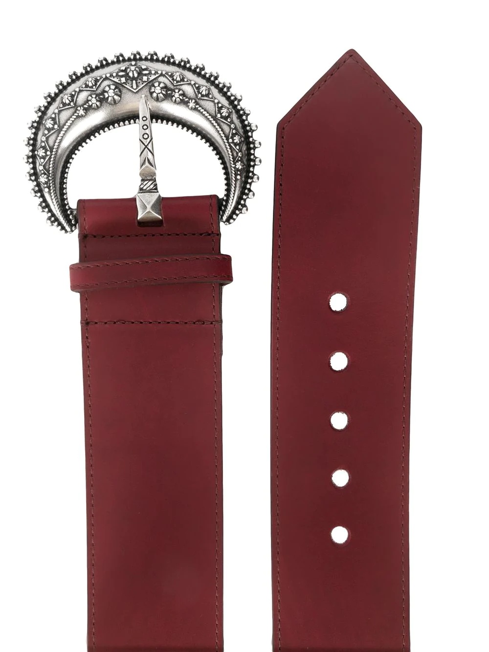 embossed buckle belt - 2