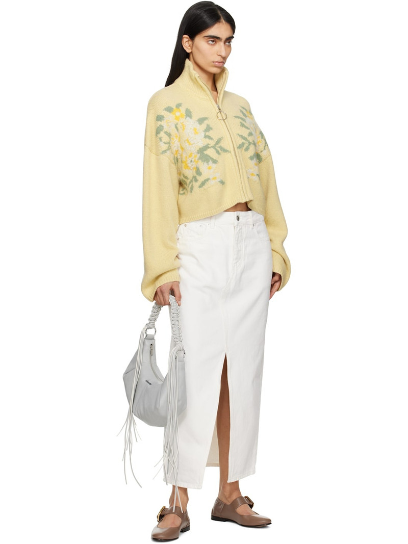 Holzweiler White Slim-Fit Denim Maxi Skirt outlook