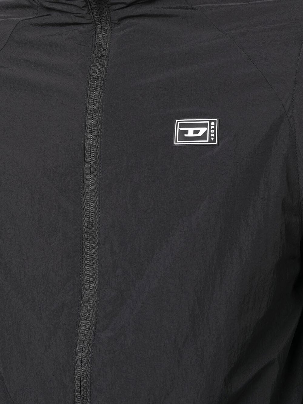 logo-patch detail hooded jacket - 5