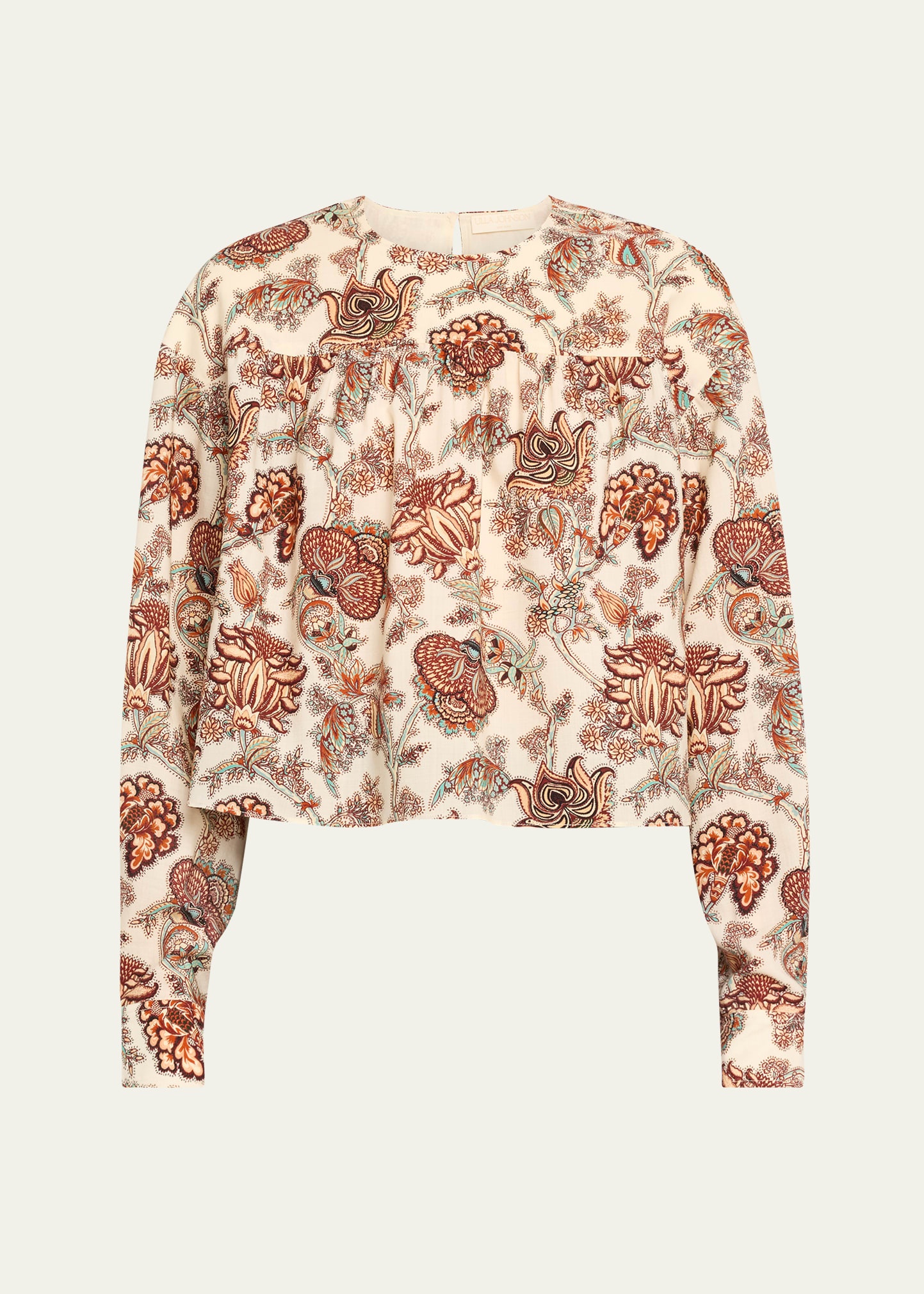 Esen Wool-Blend Floral-Print Blouse - 1