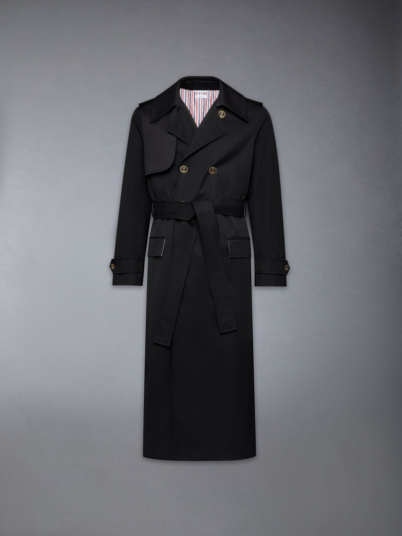 Waterproof Cotton Twill Elongated Trench Coat 7