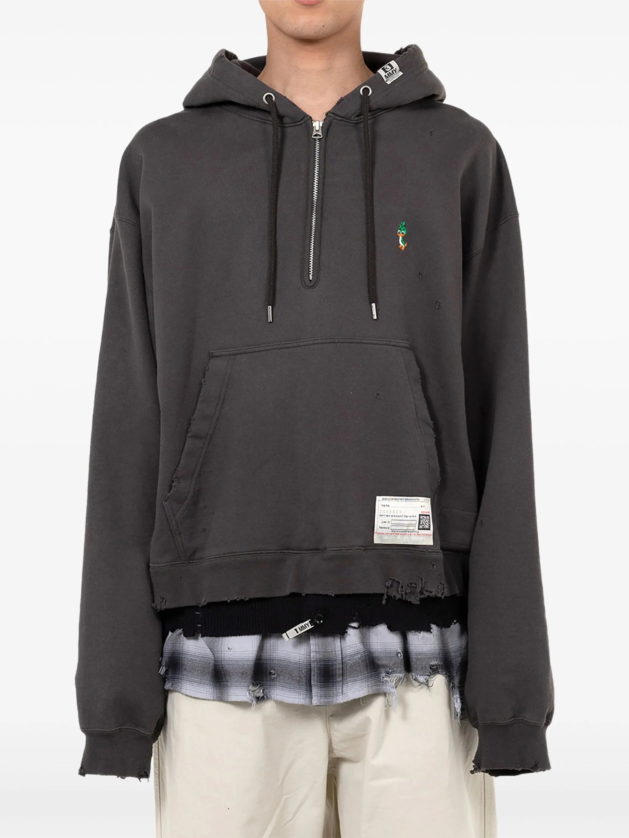 Maison Mihara Yasuhiro Layered Distressed Hoodie - 4