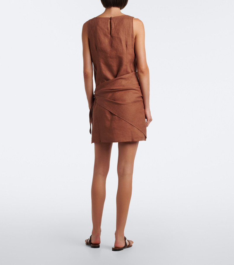 Souline draped linen minidress 5