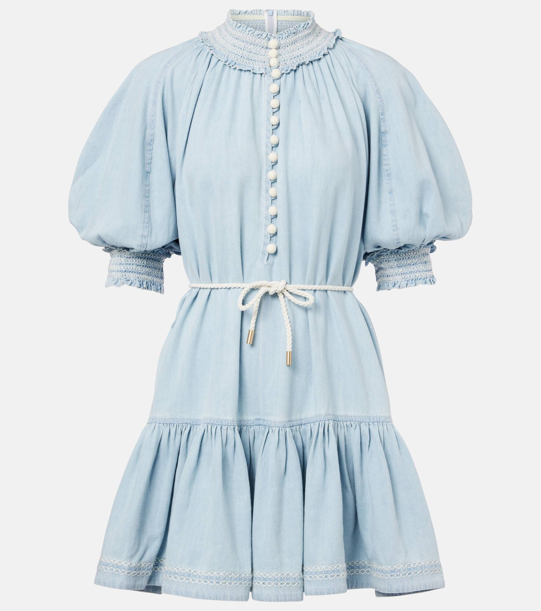 Ascension ruffled denim minidress - 1