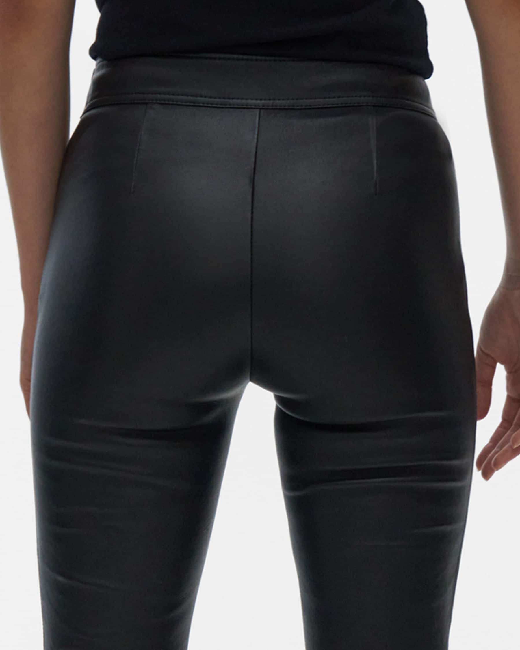 【関税込み】Helmut Lang ブラック フレア レギンス Helmut Lang FLR LEATHER LEGGING | REVERSIBLE