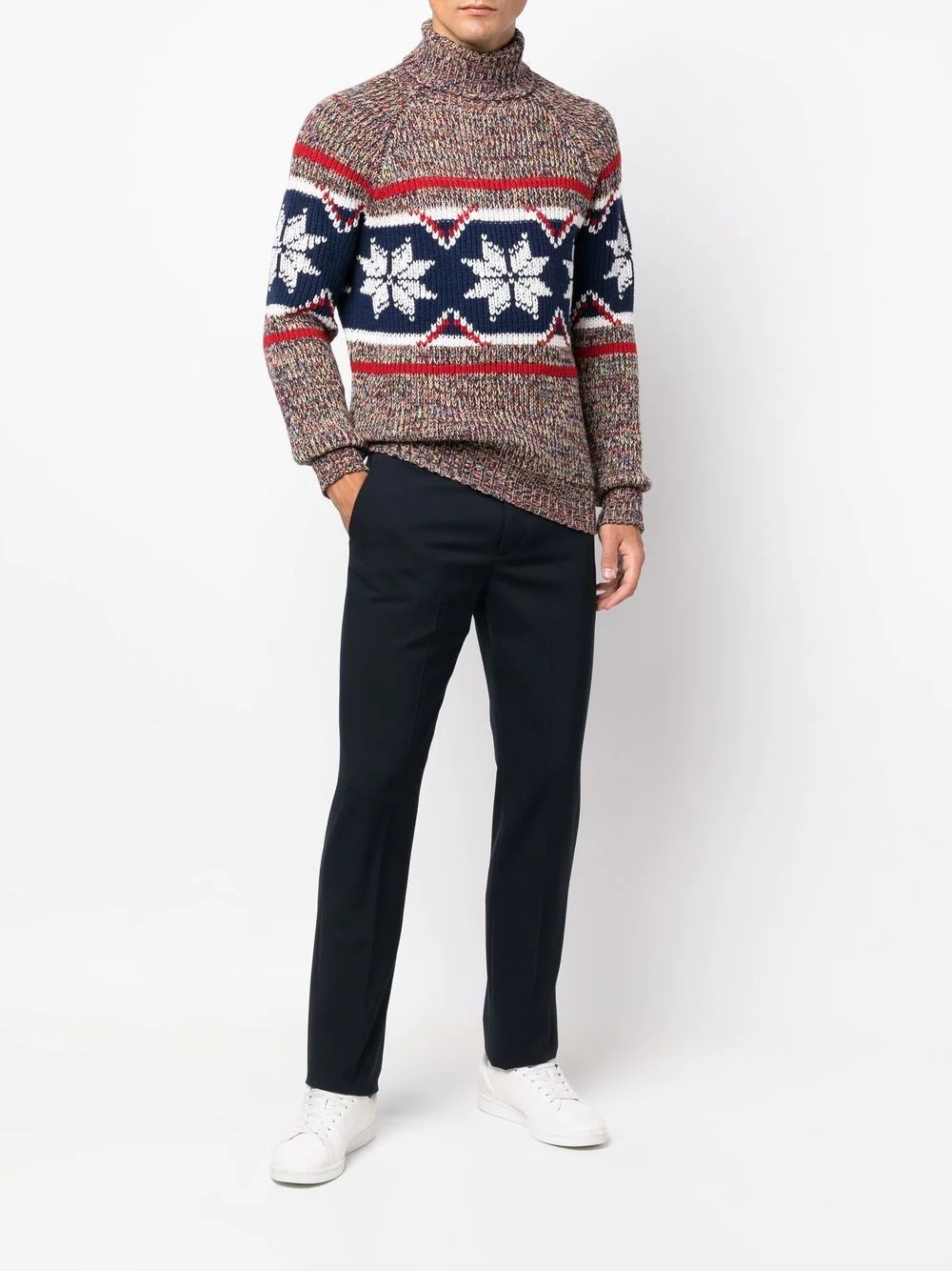 fairisle roll-neck jumper - 2