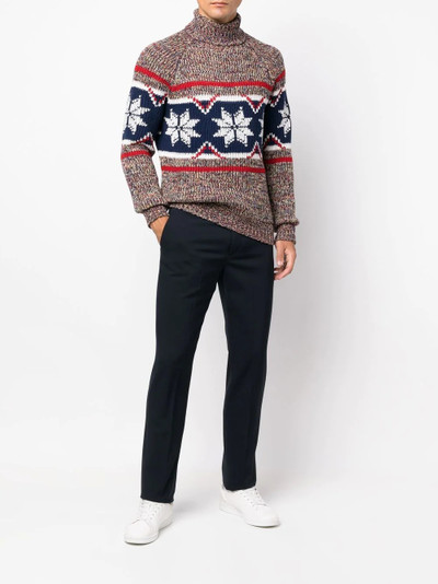 Etro fairisle roll-neck jumper outlook