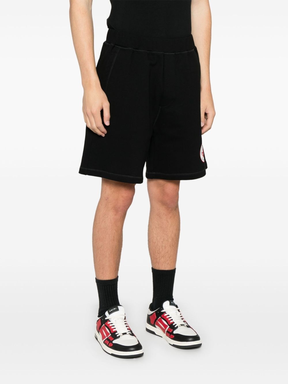 logo-print track shorts - 3