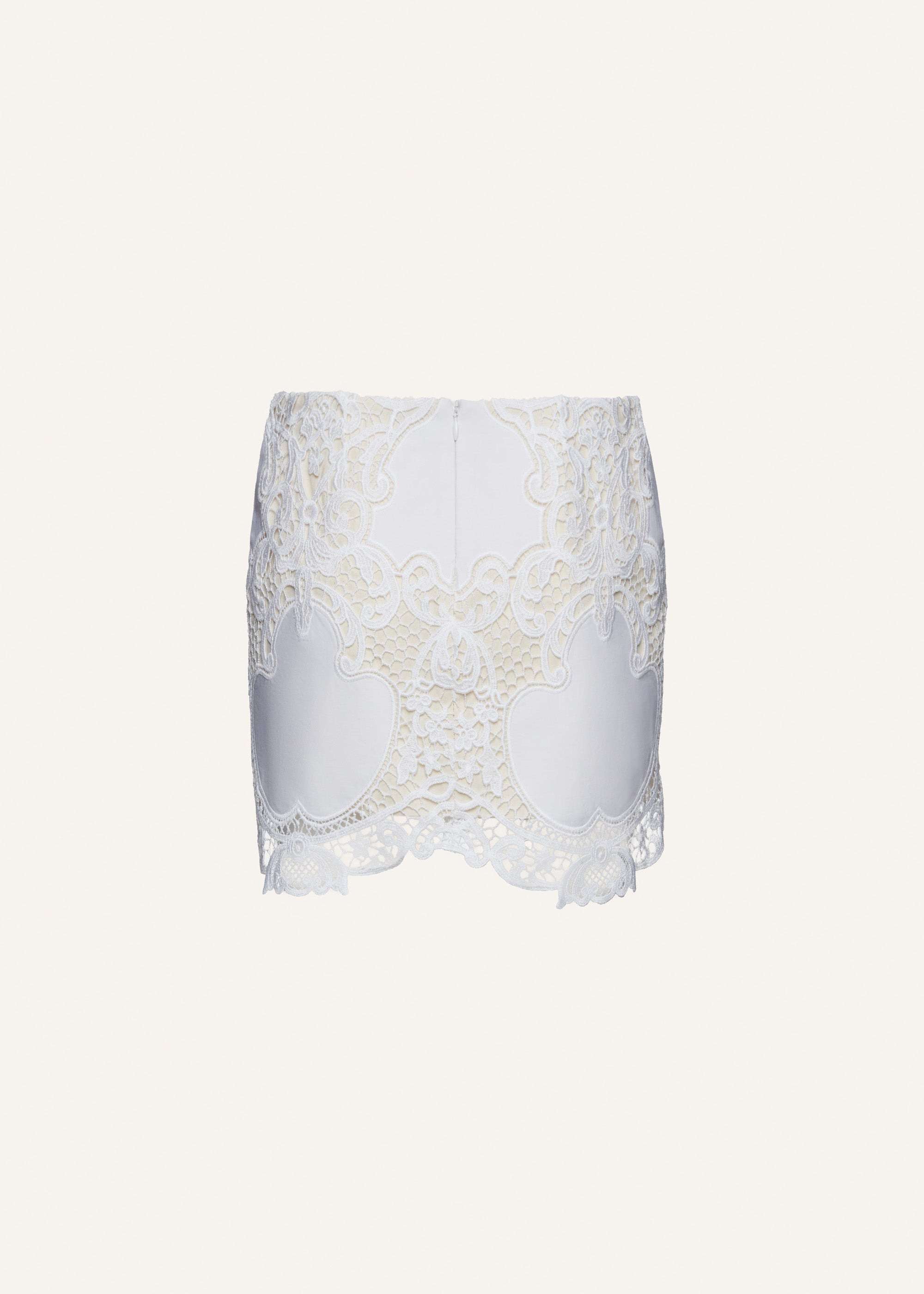 Lace mini skirt in white - 2