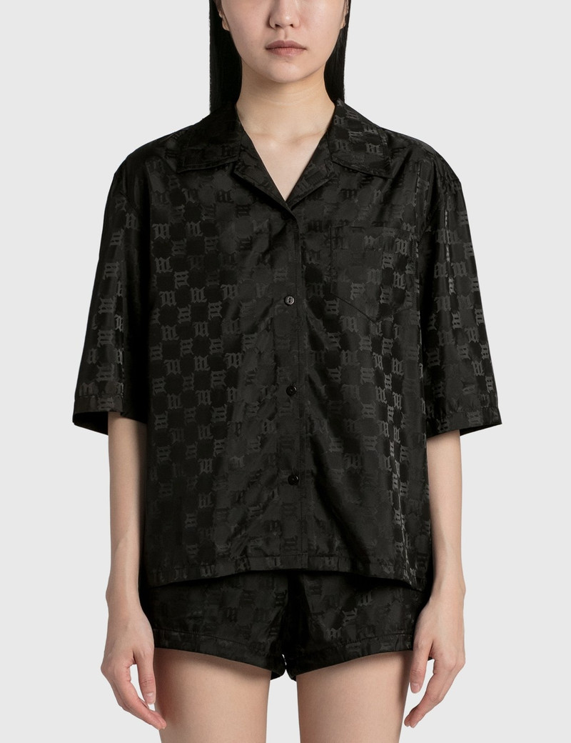 MONOGRAM NYLON CROPPED SHIRT - 1