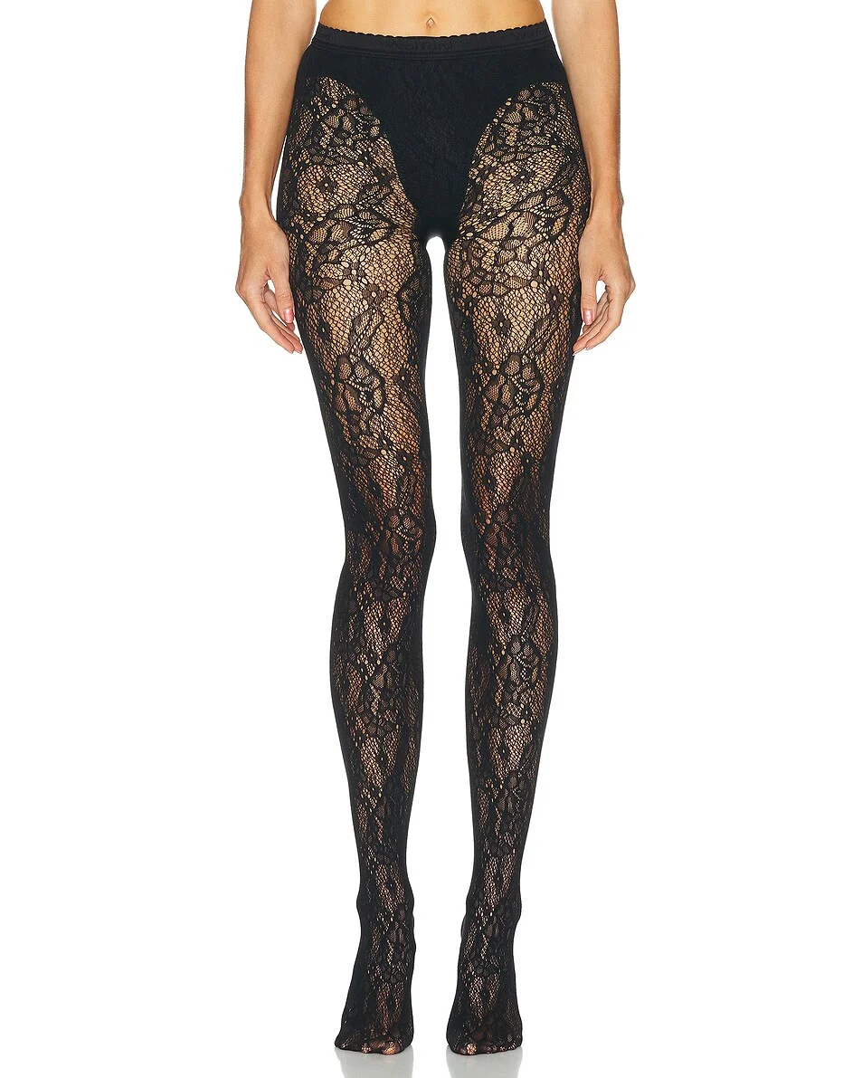 Infinite Rose Net Tights - 1