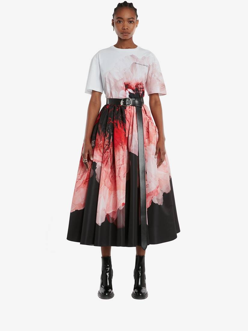 Anemone Print T-shirt in White/pink - 2