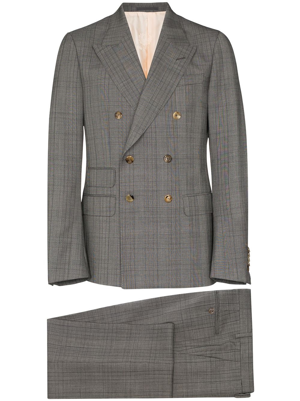 checked wool dinner suit - 1