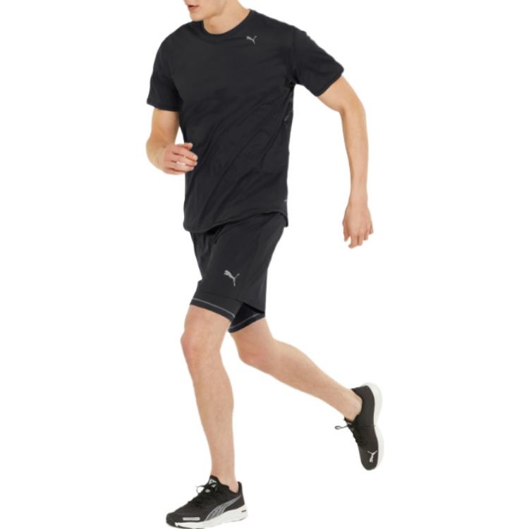 PUMA Graphic 2-In-1 5 Running Shorts 'Black' 521049-51 - 5