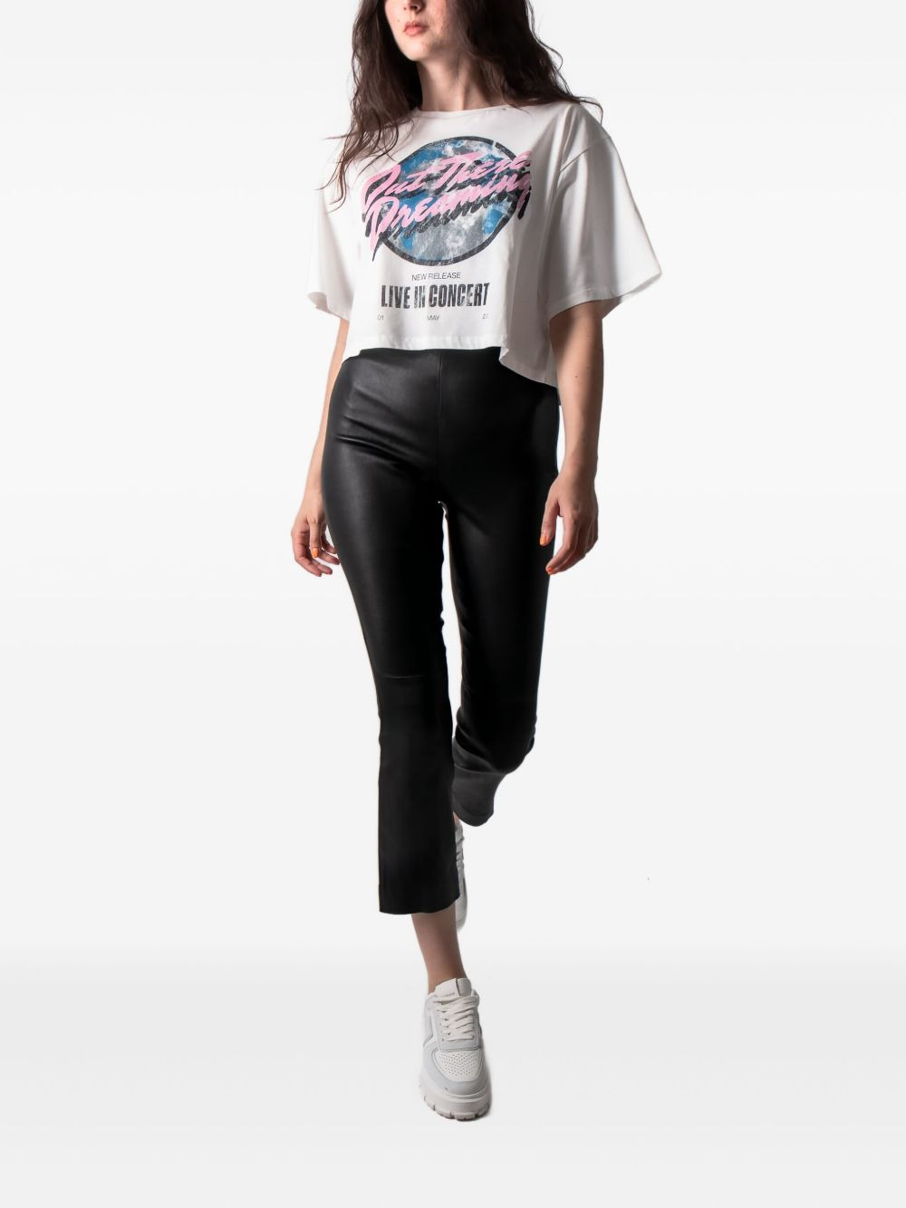 leather flared trousers - 2