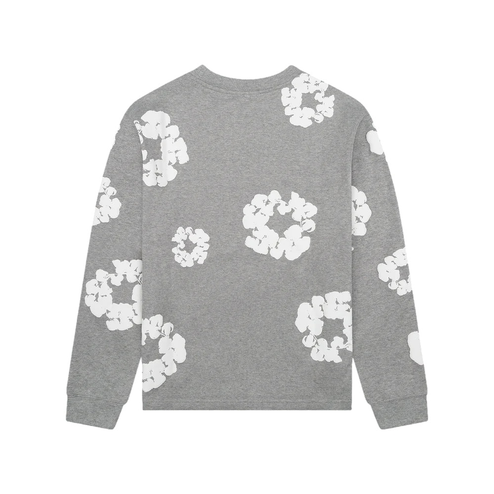 Denim Tears Cotton Wreath Long Sleeves T-Shirt 'Grey' DT-034 - 2