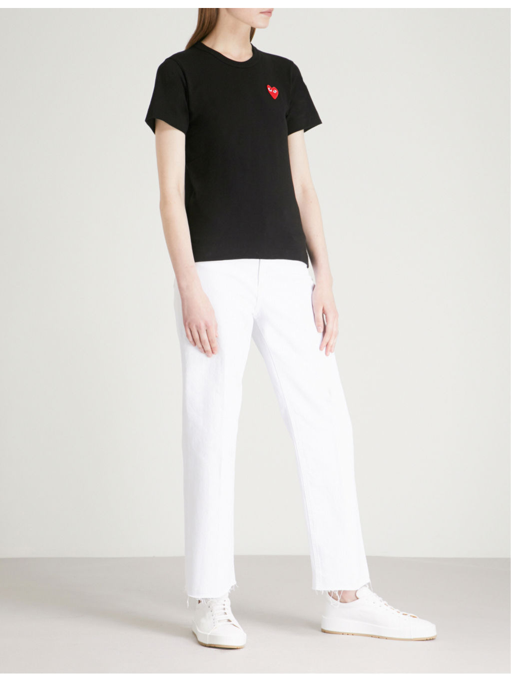 Heart logo-embroidered cotton-jersey T-shirt - 2