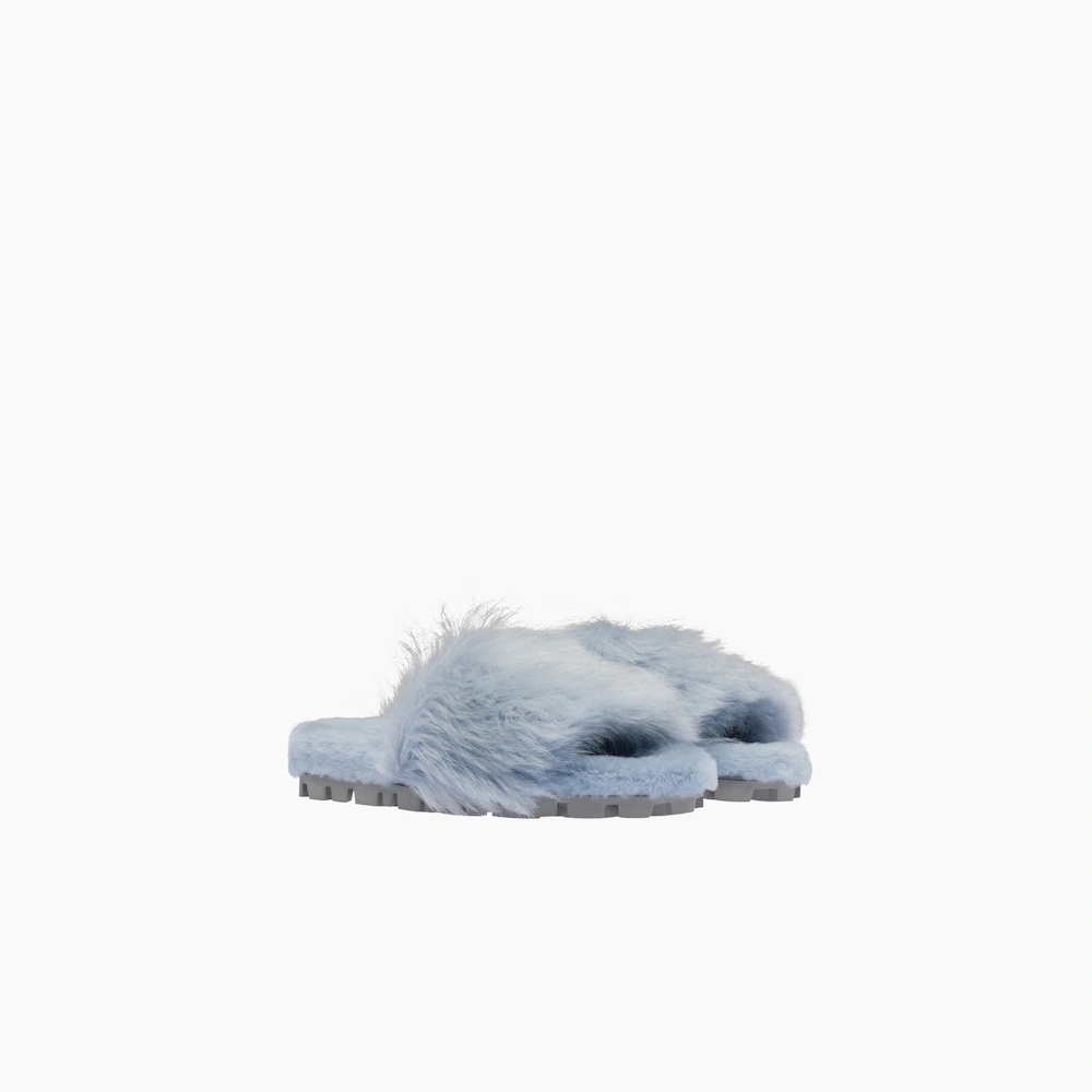 Shearling slides - 1
