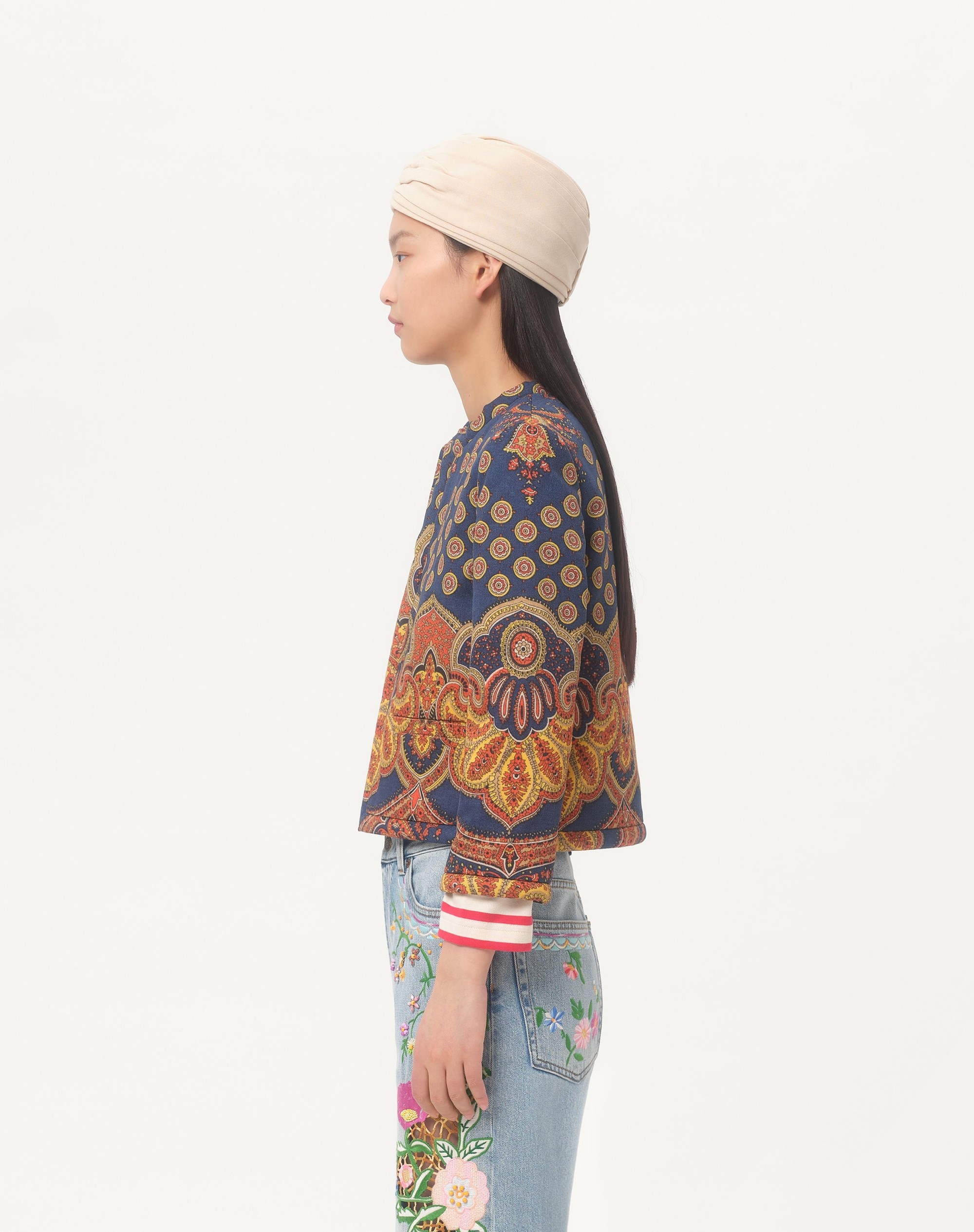 JACKET IN GABARDINE PAISLEY MEDAGLIONI VOYAGE IMAGINAIRE - 6