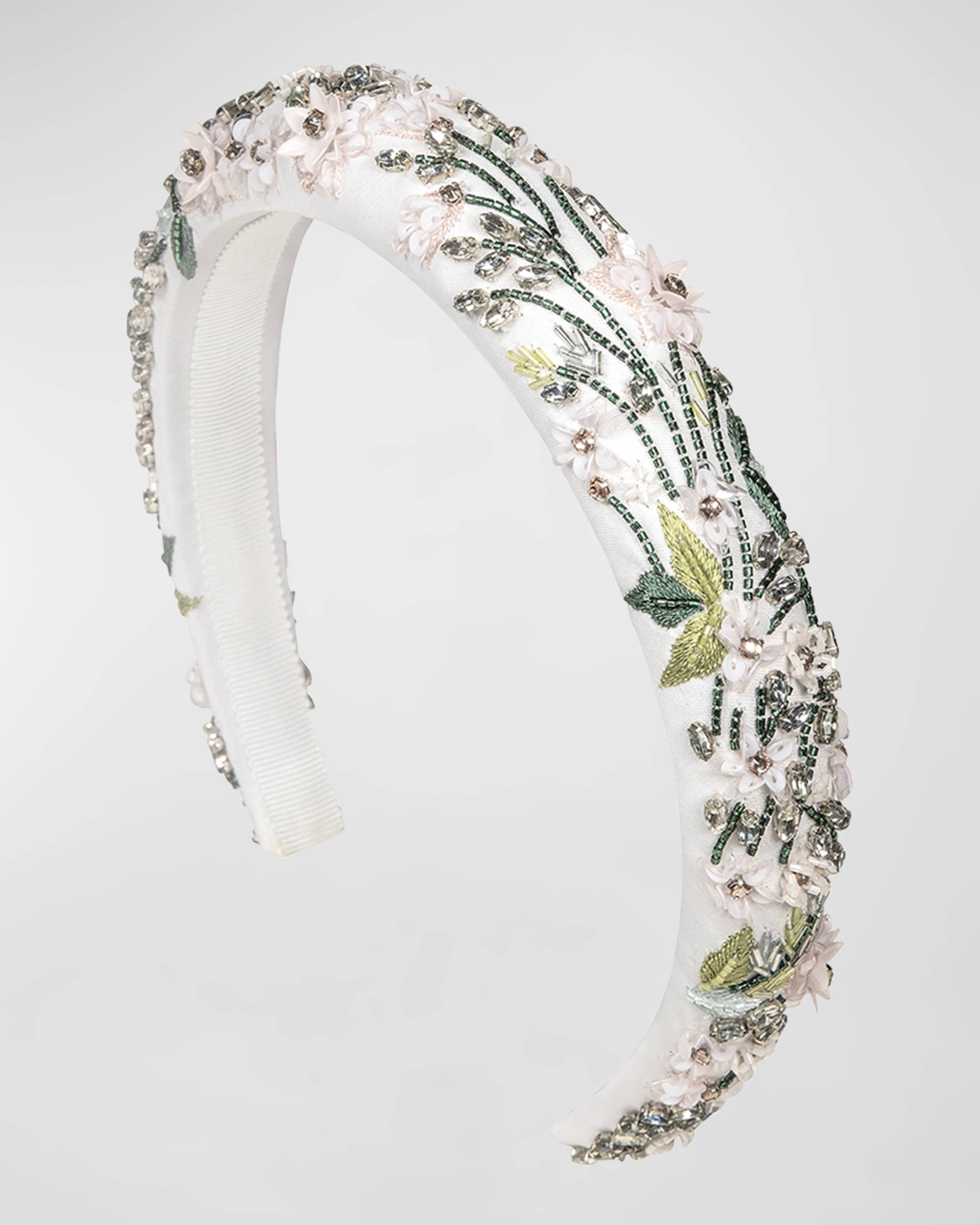 Brenley Beaded Floral Headband - 1