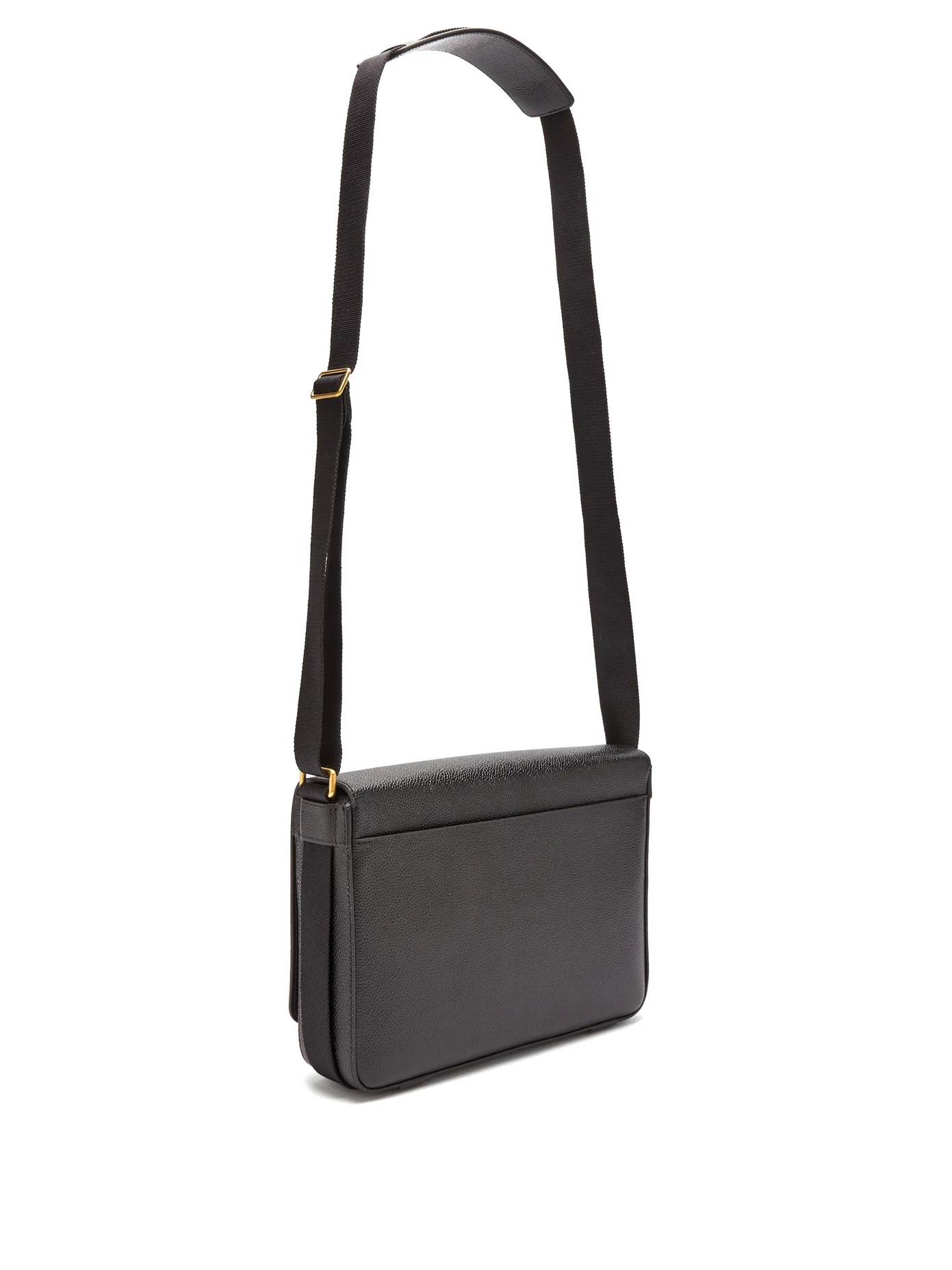 Grained leather cross-body bag - 4