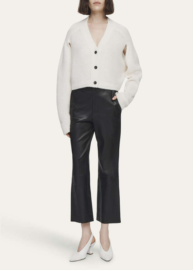 MARIA McMANUS High Waist Crop Leather Pants outlook