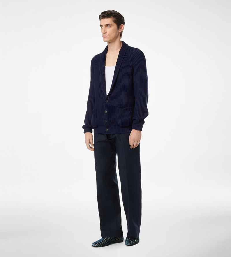 TOM FORD COTTON SILK SHAWL COLLAR CARDIGAN outlook