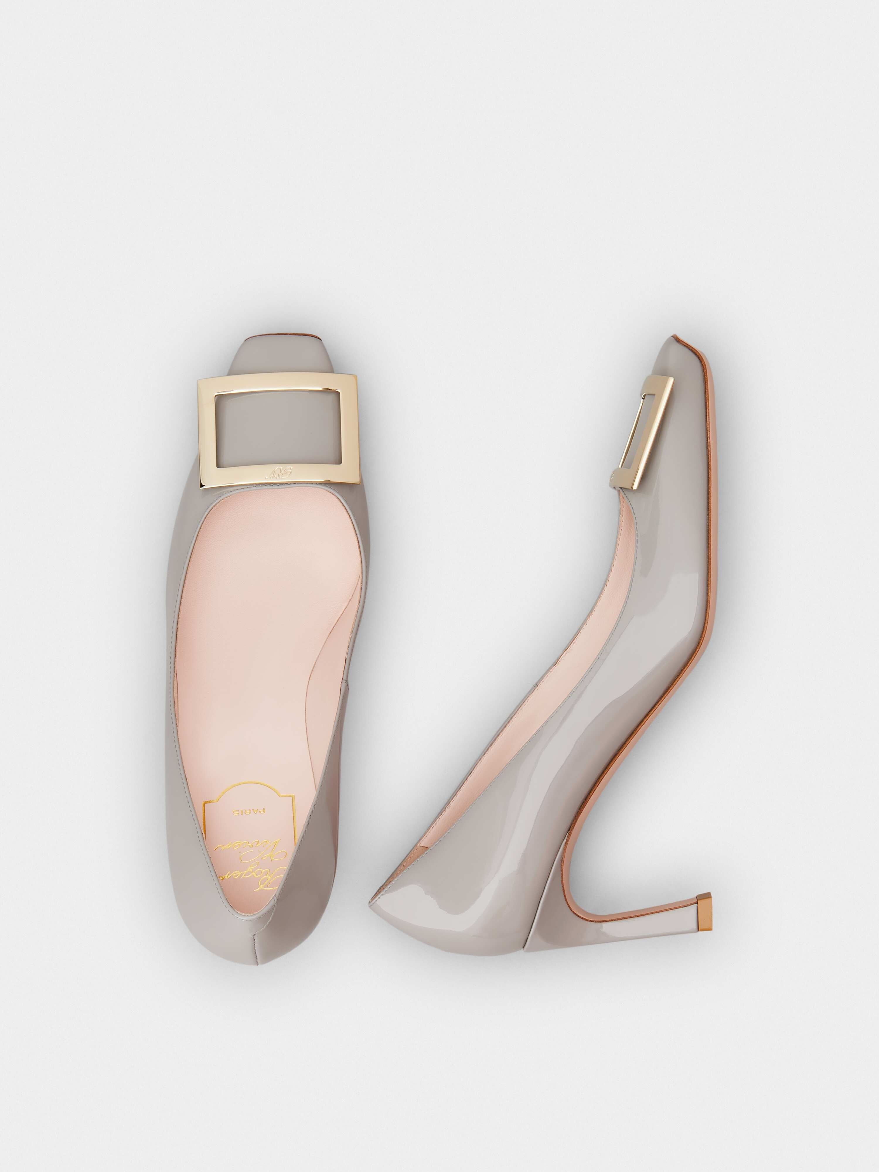 Trompette Metal Buckle Pumps in Patent Leather - 4