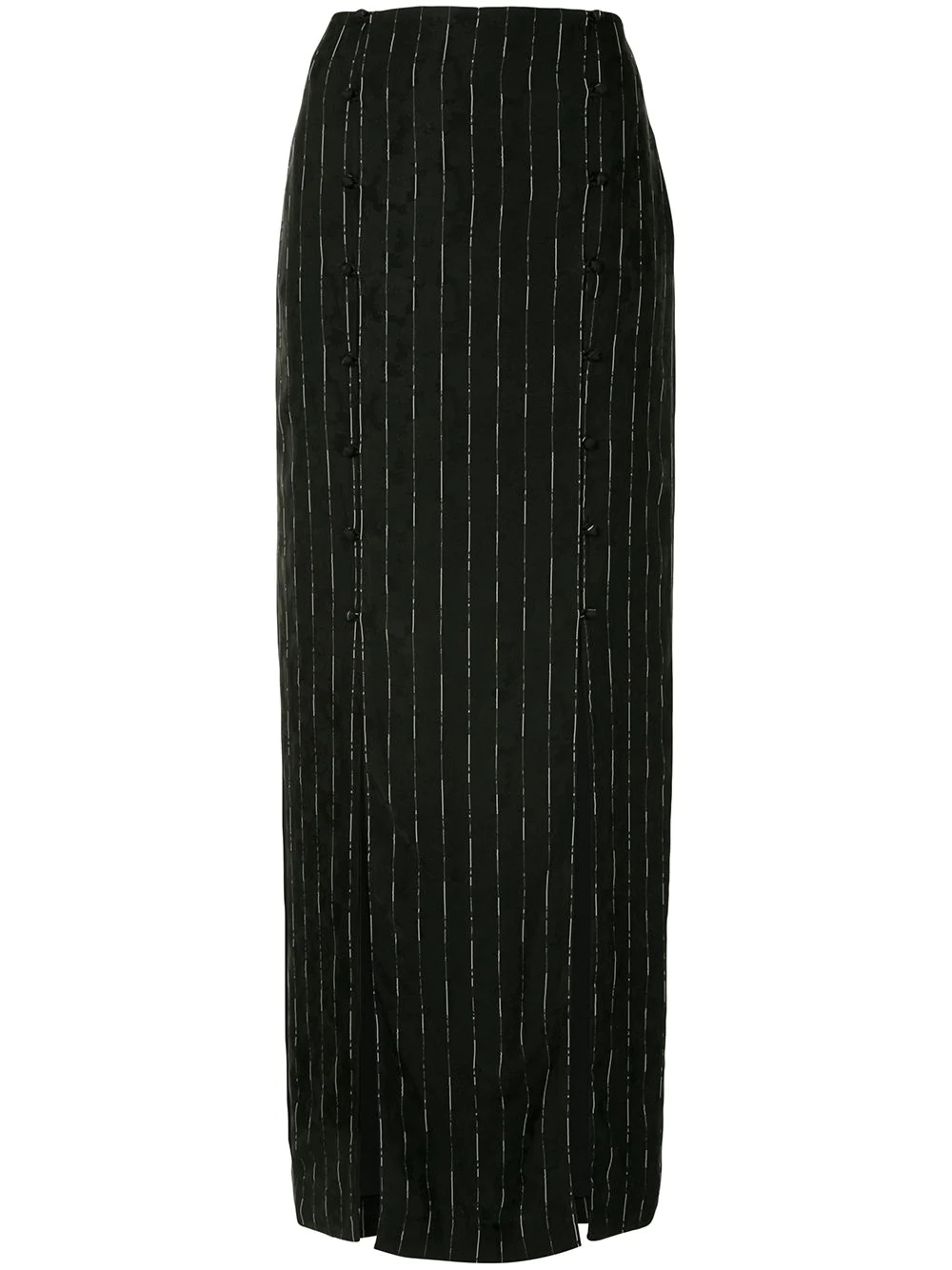 pinstripe split skirt - 1