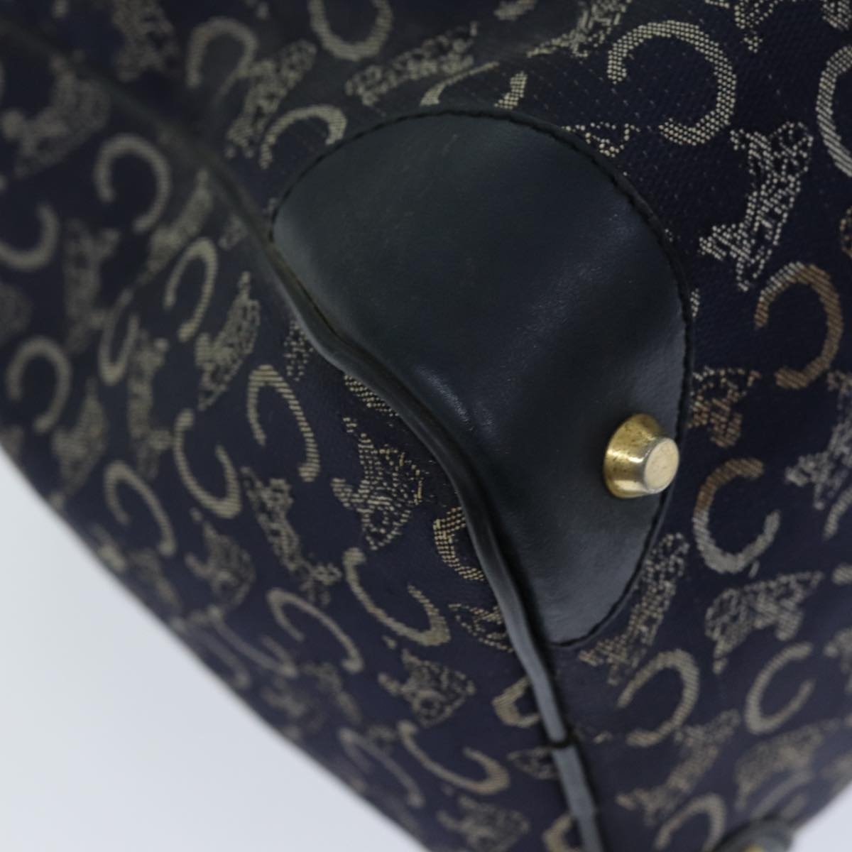 CELINE C Macadam Canvas Hand Bag Navy - 16