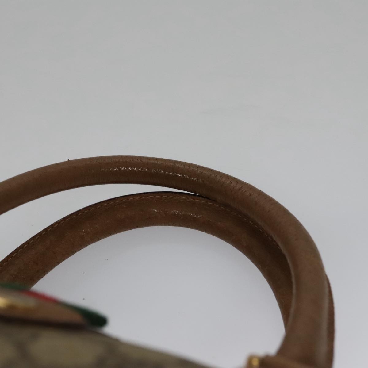 GUCCI GG Supreme Web Sherry Line Hand Bag Pvc Beige Gold 39 02 007 - 8