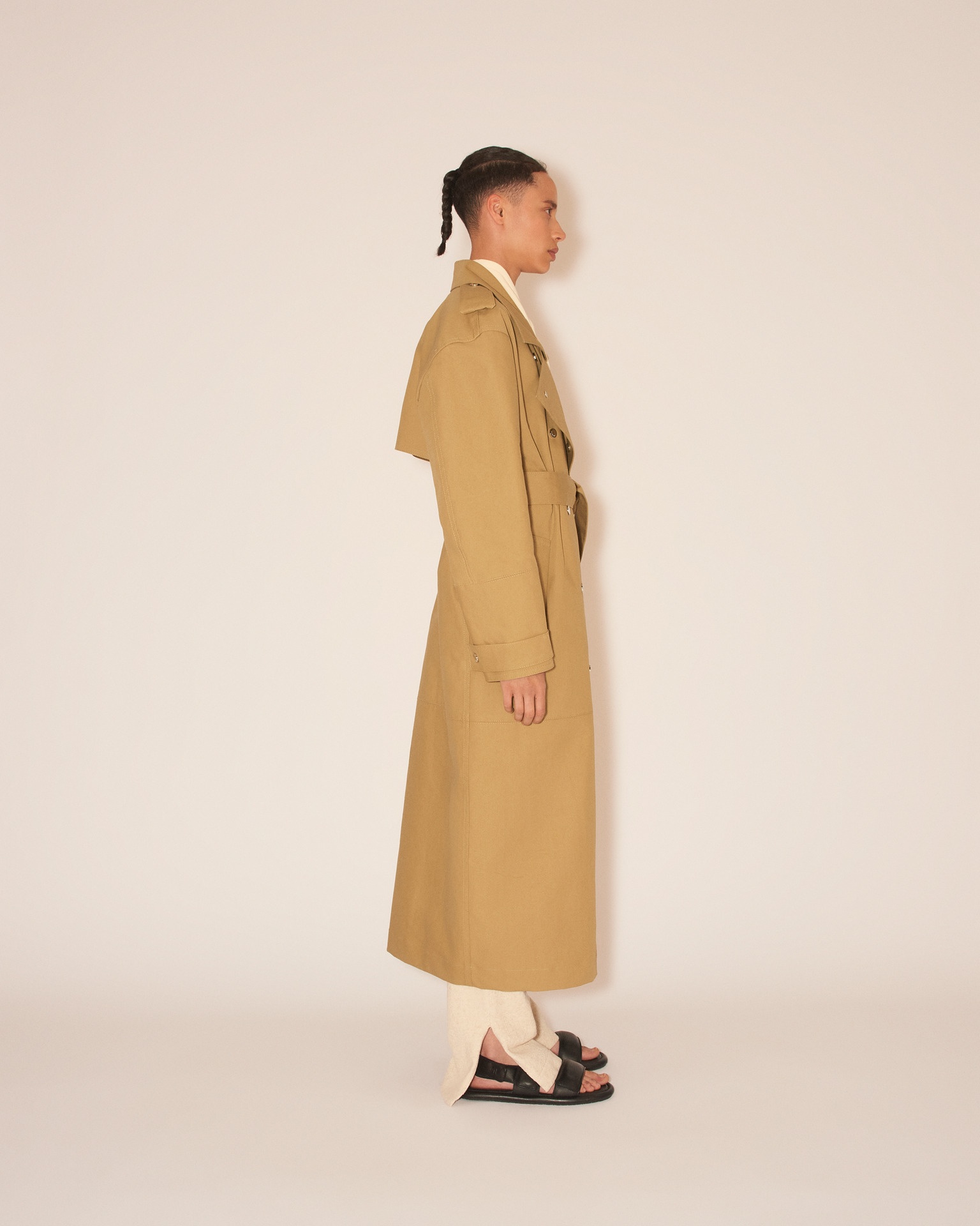 MEEKA - Oversized trench coat - Khaki - 4