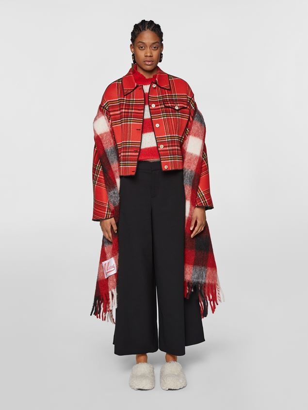 HIGH WAIST DOUBLE WOOL CREPE TROUSERS - 2