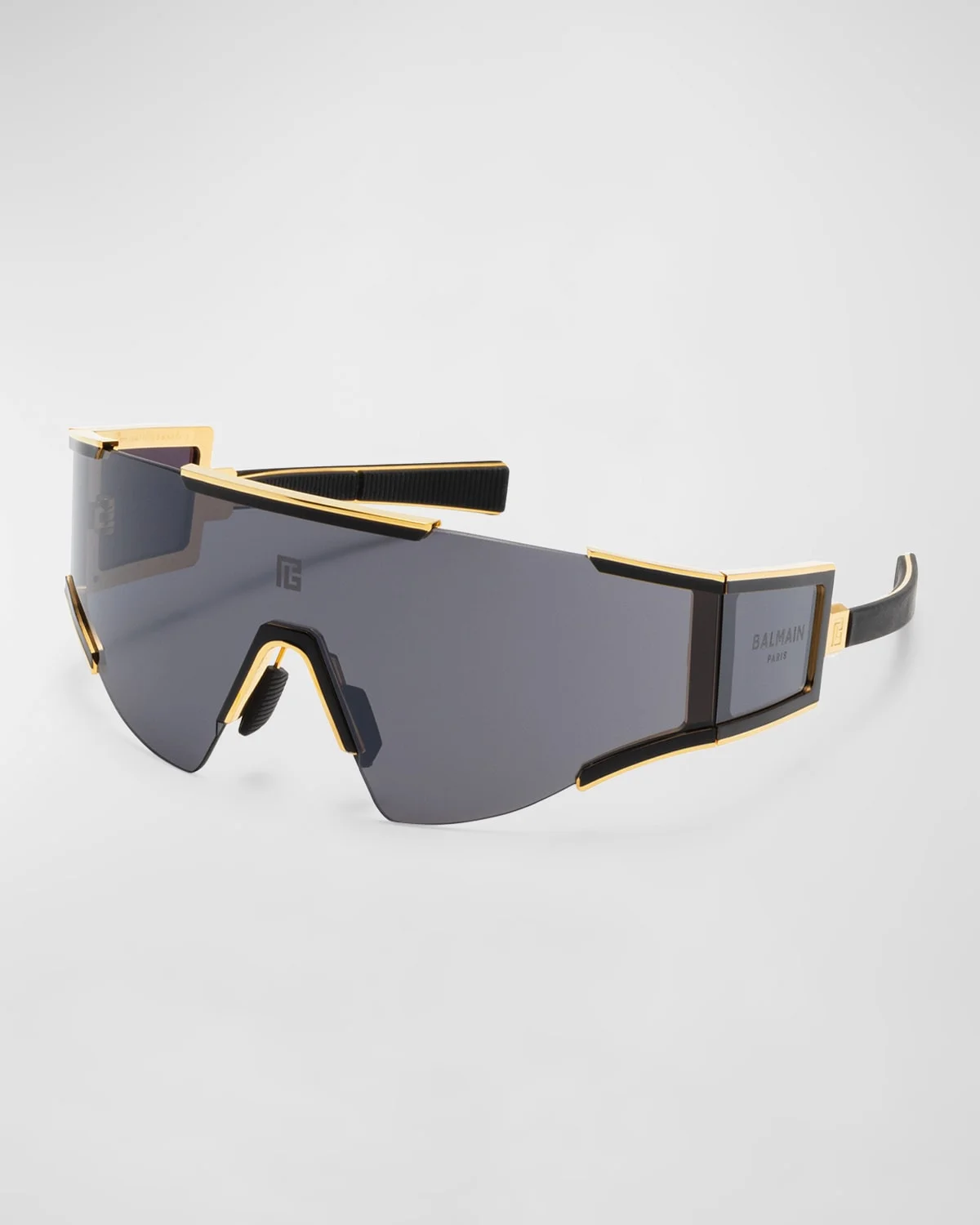 Logo Acetate & Titanium Shield Sunglasses - 1