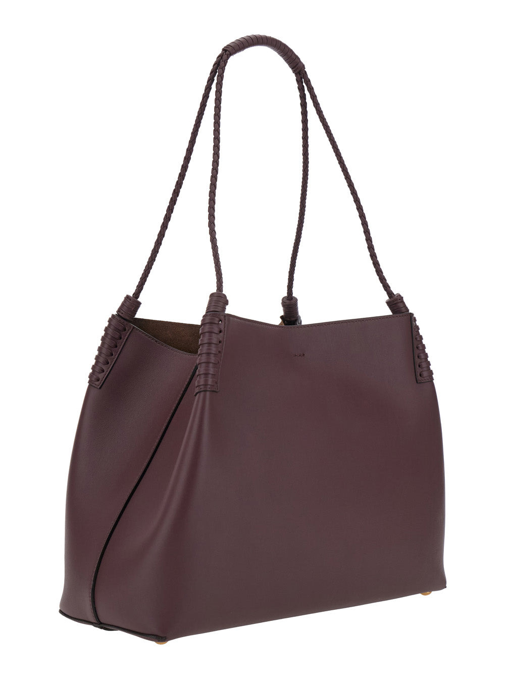 Etro Women 'Libra' Bordeaux Big Shoulder Bag With Logo Embroidery On The Front And Braided Handles I - 3