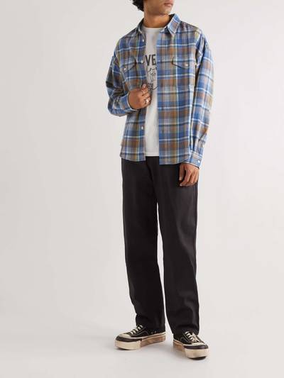 visvim Frontier Checked Wool and Linen-Blend Flannel Shirt outlook