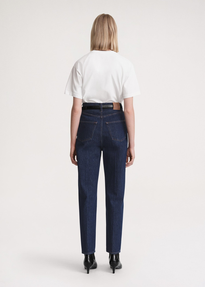 Tapered leg denim dark indigo 4