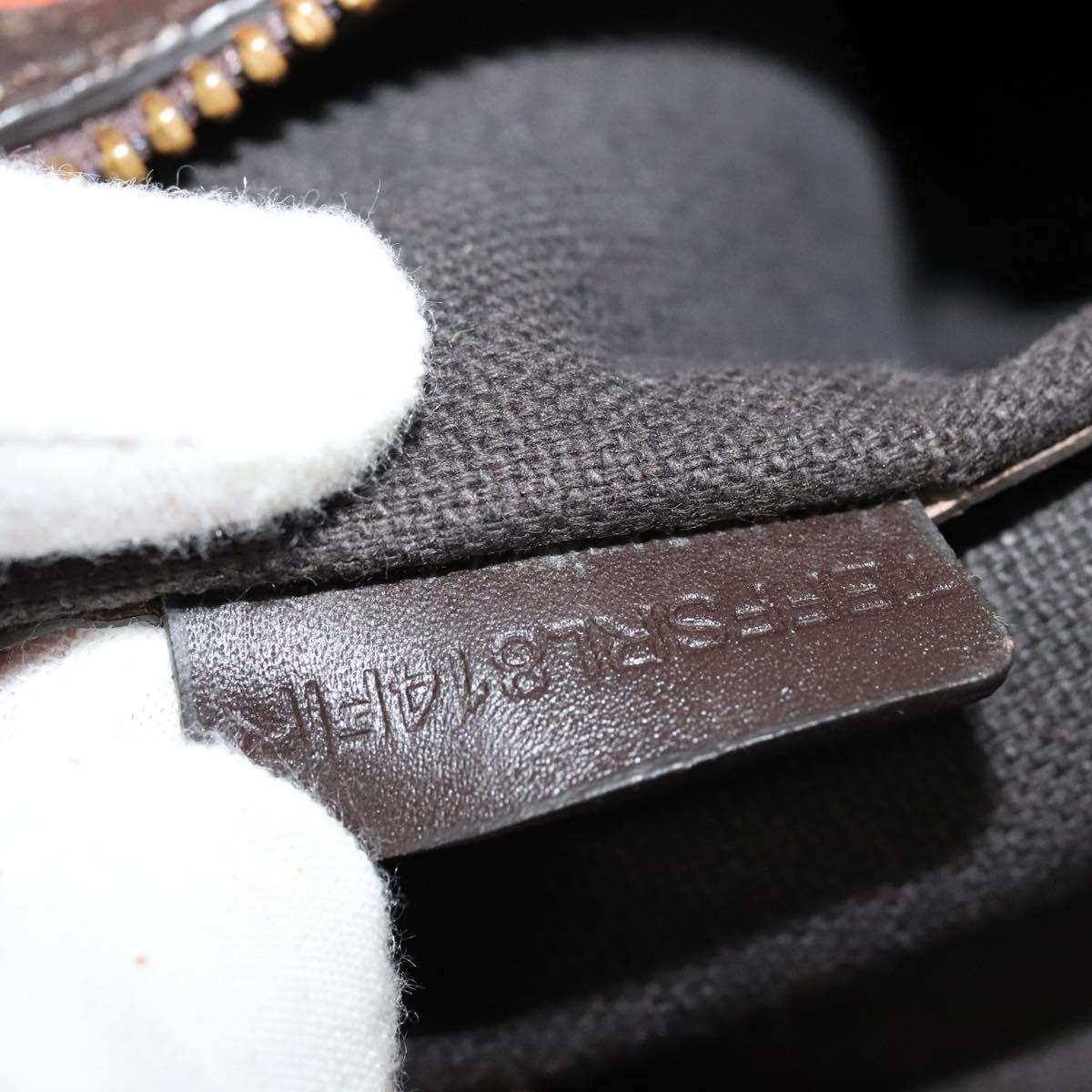 Burberry Hand Bag Leather Dark Brown Gold - 12