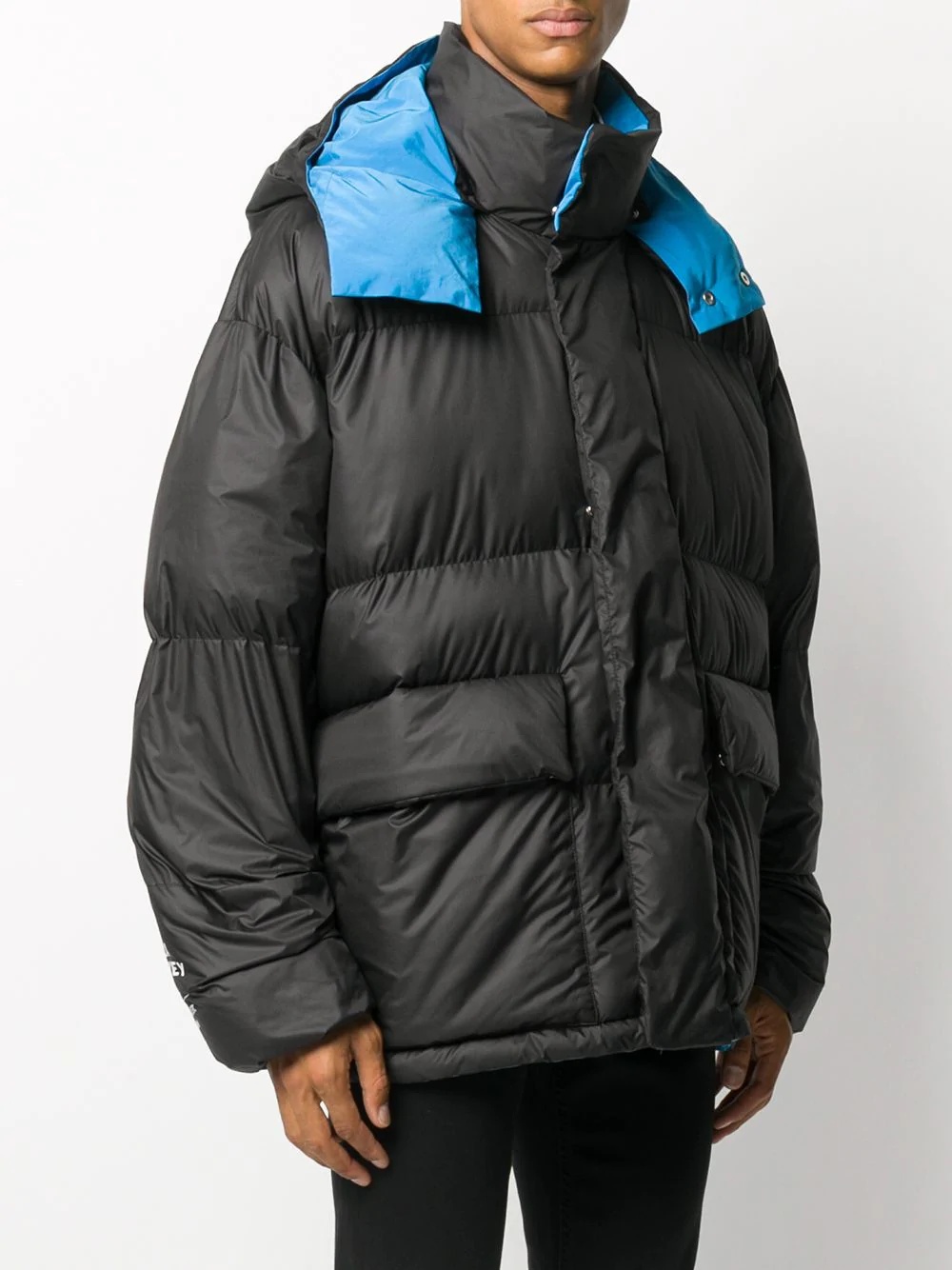 logo-print oversize puffer jacket - 4