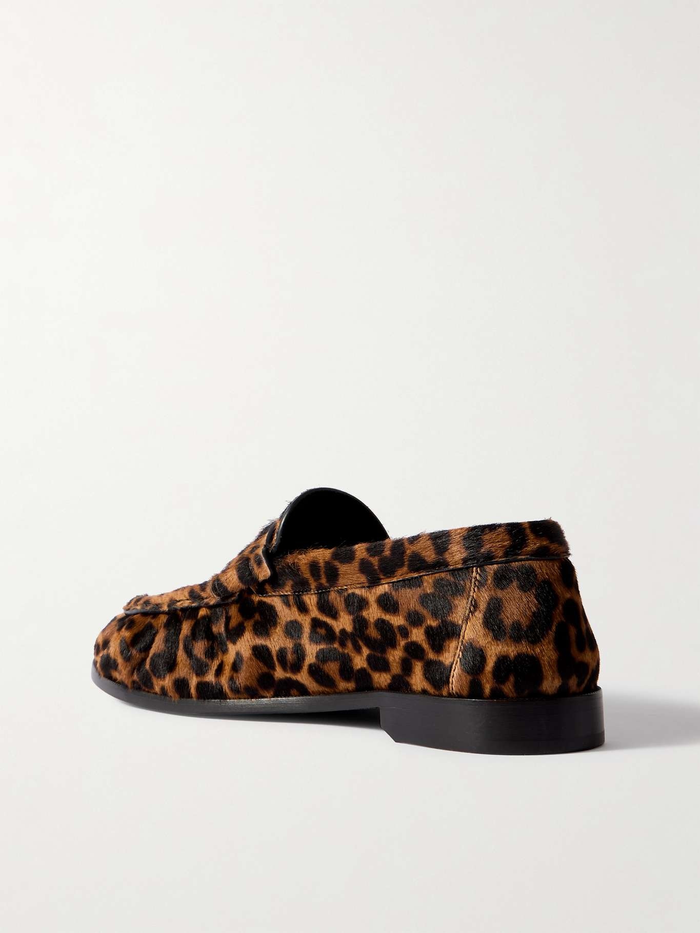 Le Loafer leopard-print calf hair loafers Brown - 3