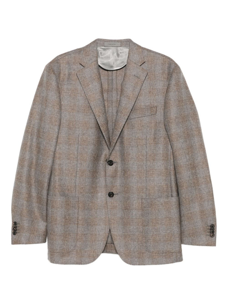 checked two-button jacket 1