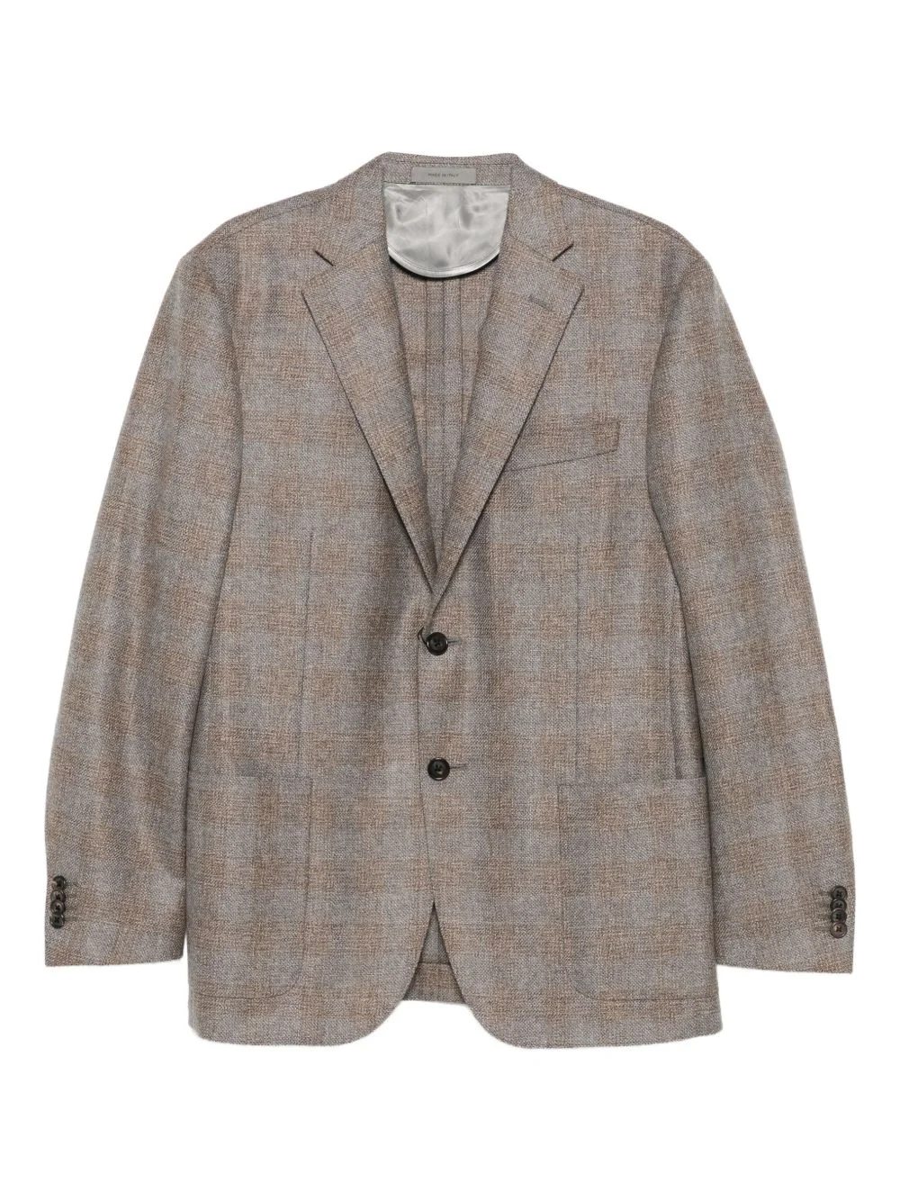checked two-button jacket - 1