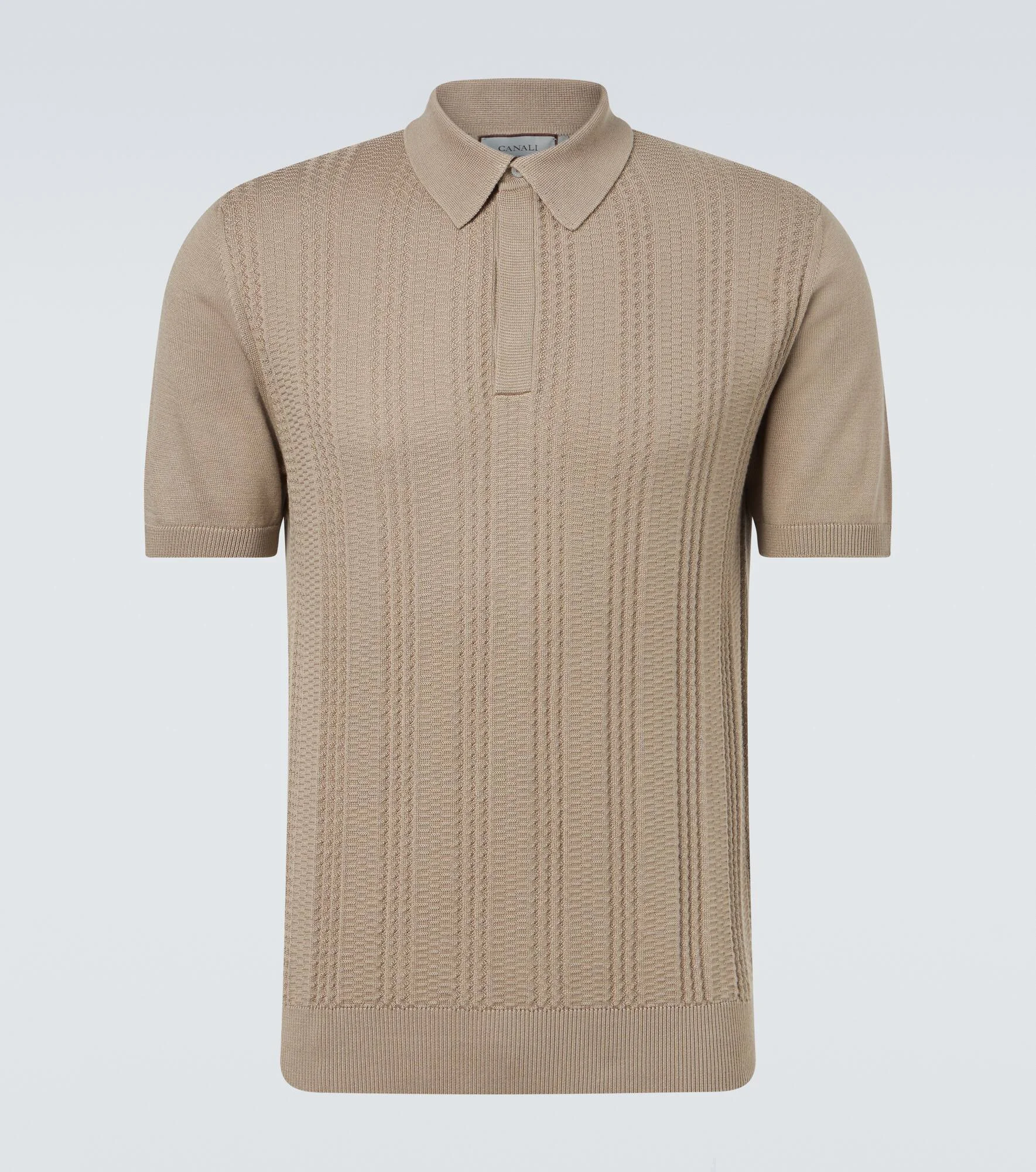 Cotton-blend polo shirt - 1