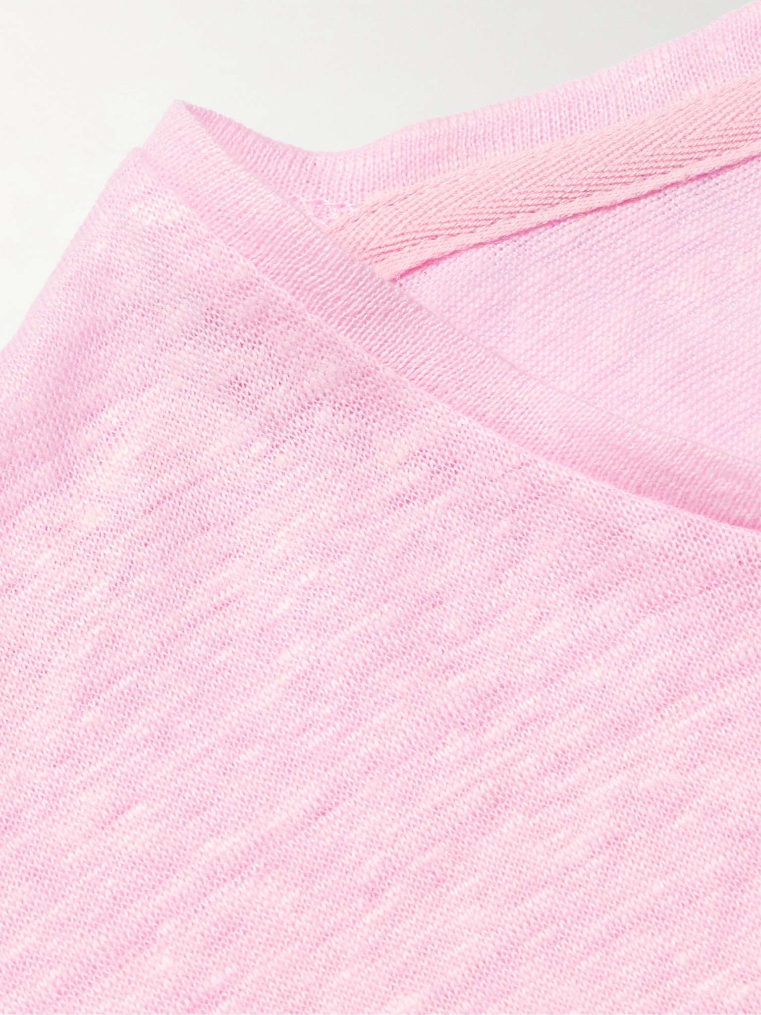 Slim-Fit Linen-Jersey T-Shirt - 4